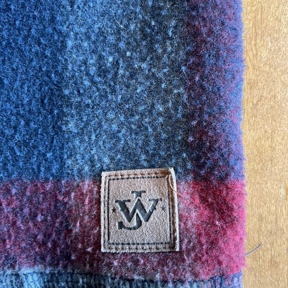 John Wayne Stock Supply XL 1/4 Zip Plaid Heavy Fleece Pull On Shirt Jacket - Picture 4 of 7